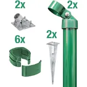 Alberts Hoekpaal Fix-Clip Pro voor gaasdraadhoogte 122 cm, om vast te schroeven (set)