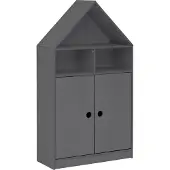 DOMUS Alpi-Kast - 2-deurs met Dak - Grijs