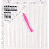 Vaessen creative Rilbord - Score Easy - 30,5 x 30,5 cm - met Vouwbeen en Liniaal - in Inches - Offwhite