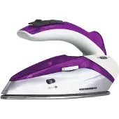 Heinner Reisstrijkijzer – 1000 W – Waterreservoir 40 ml – Stoomstoot – Verticale Stoom – Droogstrijken – Instelbare Temperatuur – Inklapbare Handgreep – Paars