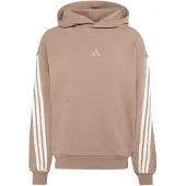Adidas Sportsweatshirt 'KIT 3-STRIPES' donkerbeige / wit
