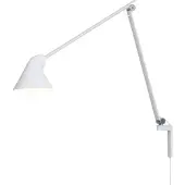 Louis Poulsen NJP wandlamp Wit, lange arm, LED, 3000k