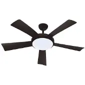 FARELEK WALLIS Black - Ceiling fan Ø132cm 38W + LED lighting