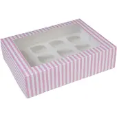 House of Marie Cupcake Doos 12 - Circus Roze - pk/2