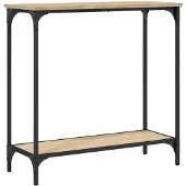 vidaXL Consoletafel Sonoma Eiken 75x30,5x75 cm Bewerkt Hout