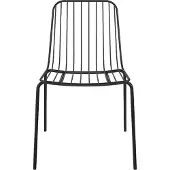 DOMUS Caden-Stoel - Zwart Metaal - Set van 2