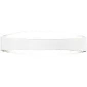 Zafferano Moderne LED-wandlamp Bridge, uitgevoerd in matwit aluminium, 18W, 3000K, elegant design voor binnenverlichting, afmetingen 44 x 10 x 11 cm