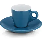 kela Keuken Espresso-kop Mattia 12 X 6,5 Cm Keramiek Blauw 2 Stuks