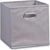 Zeller opbergbox, grijs, van vlies, 28 x 28 x 28 cm