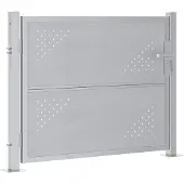 vidaXL Tuinpoort met slot Zilver 85 x 70 cm Roestvrij staal