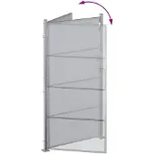 vidaXL Tuinpoort 85 x 174 cm Roestvrij staal zilver Vergrendelbaar