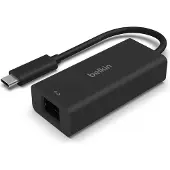 Belkin - USB-C naar 2.5 Gigabit Ethernet Adapter - USB-C - 2.5 Gbps - Zwart