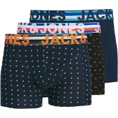 Jack & Jones Boxershorts 'Henrik' blauw / oranje / zwart / wit