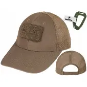 Mil-Tec Vent Pet Beanie Baseball Cap Coyote - Ademend en verstelbaar