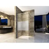 Aloni Pure Inloopdouche Half Matglas 80cm Met Antikalk & Chroom Profiel - Veiligheidsglas - Douche - 5404024102934