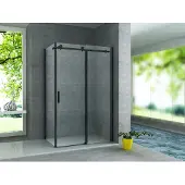 Aloni Pure Douchecabine 120x80x195cm Met Schuifdeur - Mat Zwart - Veiligheidsglas - Douche, Douchecabines - 5404024115699
