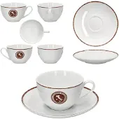 Ritzenhoff & Breker 12-delige set authentieke Italiaanse cappuccino-kopjes met schoteltjes - 412888