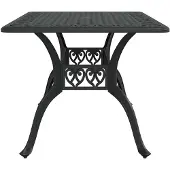 vidaXL Tuintafel 150x90x72 cm gietaluminium zwart