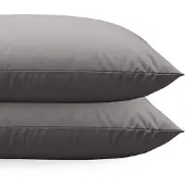 Zelesta Comfort uni diamond Kussenslopen Set van 2 - Bruin-grijs 60x70cm