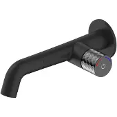 Aloni Flow wastafelkraan – drukknop – inbouw – mat zwart