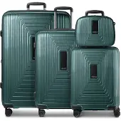 Redolz Essentials 14 4-wiel kofferset + beautycase 4 stuks met stretchvouw groente