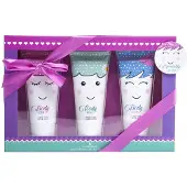Treffina badgeschenkset Sweet Faces junior paars/roze 3 delig
