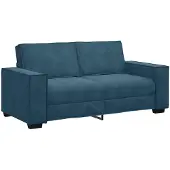 vidaXL Tweezitsbank 180x78x84 cm fluweel blauw