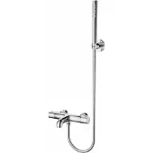 Aloni badarmatuur met thermostaat en handdouche, chroom