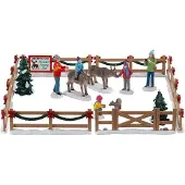 Lemax Reindeer petting zoo set of 17 kerstfiguur