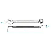 King Tony Spanner, tony Llave combinada L:41mm