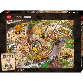 Heye Puzzle Lock Tonio Wanted! - Puzzel 1000 stukjes - Cartoonillustratie Jean-Jaques Loup - Afmeting 50 x 70 cm