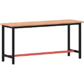 vidaXL Werkbank 180x55x81,5 cm massief beukenhout en metaal
