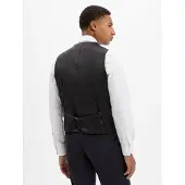 BOSS Regular fit gilet van scheerwolmix