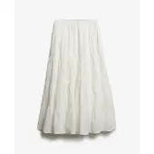 Superdry Dames Gelaagde maxi rok gebroken wit (XXS), Casual, Katoen W7210412A