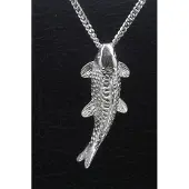 MOOYE ® - Collectie Zilveren Koi Karper groot ketting hanger