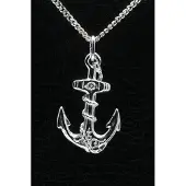 MOOYE ® - Collectie Zilveren Anker ketting hanger met kabel