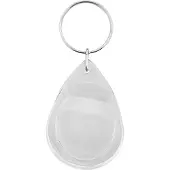 Combicraft Plexiglas sleutelhanger blanco druppel 32x53mm - 10 stuks