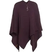 Knit Factory Jazz Omslagvest - Aubergine - One Size
