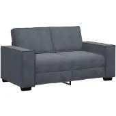 vidaXL Tweezitsbank 160x78x84 cm fluweel donkergrijs