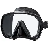 Tusa Freedom HD M1001QB – Premium snorkelmasker & duikbril van hypoallergeen siliconen met breed panoramisch zicht en één venster – Zwart/Zwart – M1001QB BK
