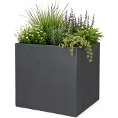 Eda Basalt Vierkante Plantenbak 31L Antraciet