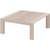 Hespéride Vierkante salontafel van aluminium met latten, ÉVASION