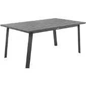 Hespéride Uitschuifbare tuintafel voor 10 personen van aluminium met houteffect PAVANE