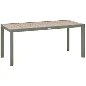 Hespéride Tuintafel voor 6 personen van aluminium met houtlook ÉVASION