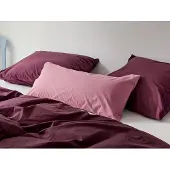 Yumeko Kussensloop Gewassen Percal Katoen 40x80 Roze - Eco, Bio & Fairtrade