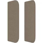 vidaXL Hoofdbord met randen 183x16x118/128 cm stof taupe