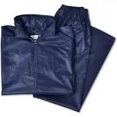 vidaXL Regenpak 2-delig met capuchon (heren / marineblauw / maat L)