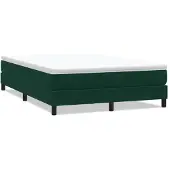 vidaXL Boxspring zonder matras fluweel donkergroen 160x210 cm