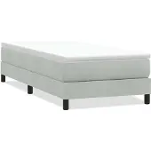 vidaXL Boxspringbed zonder matras 80x210 cm fluweel lichtgrijs