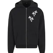 Mister tee Mary Cross Sweatshirt Met Rits